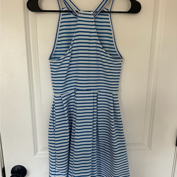 SO Blue and White Striped Halter Dress - Picture 4 of 5